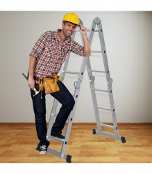 Scară aluminiu multifuncțională Dennis, 4x3 trepte, 3,7 m-5