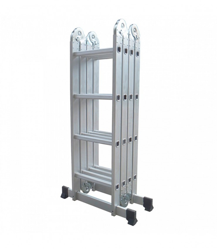 Scară aluminiu multifuncțională Dennis, 4x4 trepte, 4,6 m