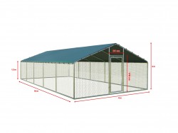 Țarc (coteț) găini profesional Grana din oțel, 4x10 m-9