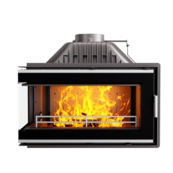 Focar șemineu Kawmet - Rubber din fontă 13,5 kW cu sticlă laterală stânga-1