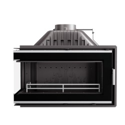 Focar șemineu Kawmet - Rubber din fontă 13,5 kW cu sticlă laterală stânga-4