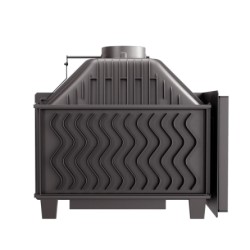 Focar șemineu Kawmet - Rubber din fontă 13,5 kW cu sticlă laterală stânga-7
