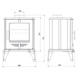 Sobă din fontă Exio 7,9 kW ECO-3