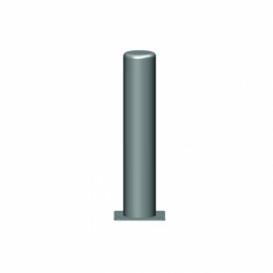 Stâlp bolard ornamental metalic antiparcare cu prindere în beton-1