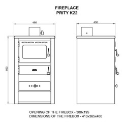 Sobă pentru încălzit Prity K22 10kW-4