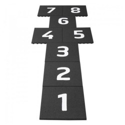 Pavele cauciuc tip șotron plane Colonial 50 x 50 cm 2 cm Negru Nisip