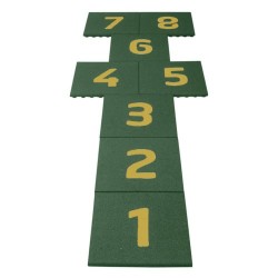 Pavele cauciuc tip șotron plane Colonial 50 x 50 cm 2 cm Verde Beton