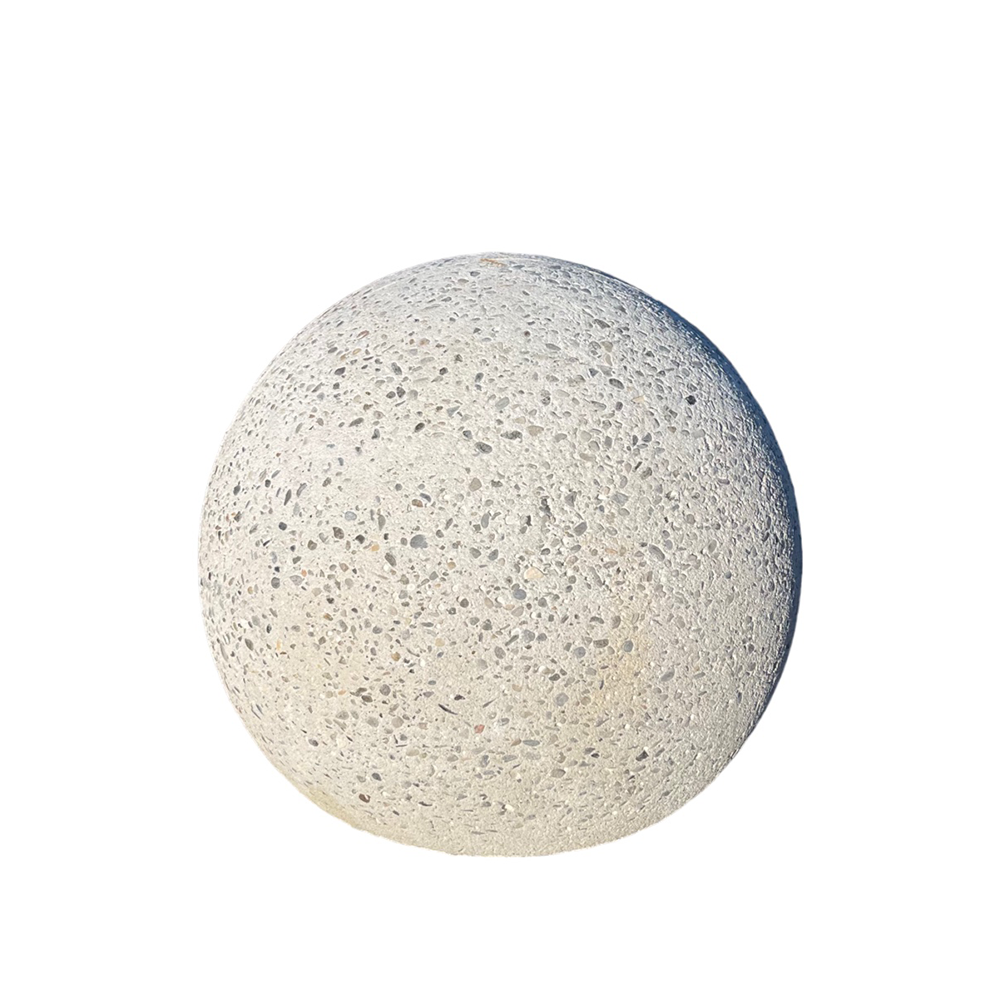 Bolard din beton cu aspect de piatră naturală Lapis, sferic, 35 cm