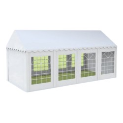 Cort evenimente 3x8 m Delta profesional cu structură metalică 38 mm, prelată UV 500 g / mp-2
