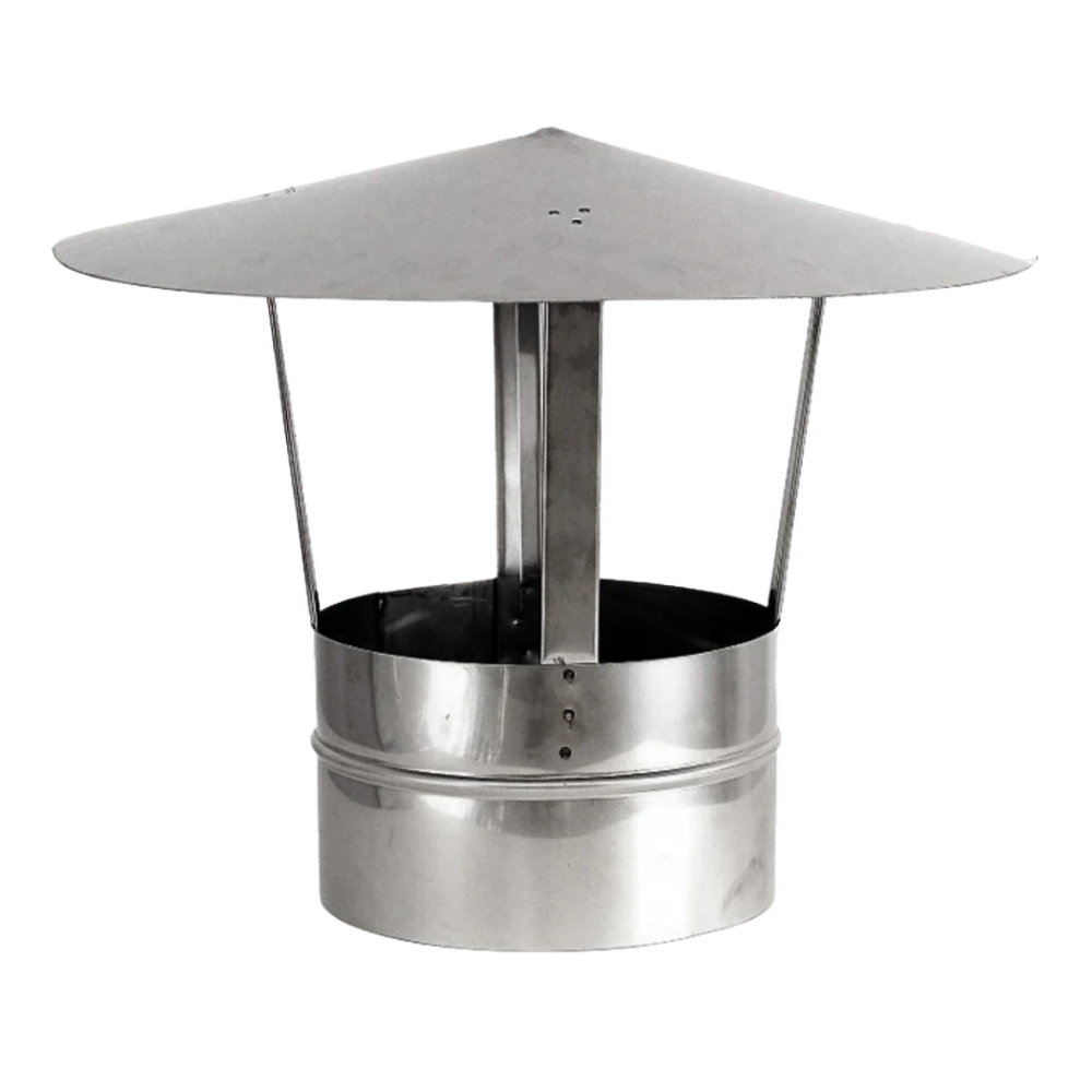 Pălărie anti-ploaie coș fum inox Saveli 130 mm