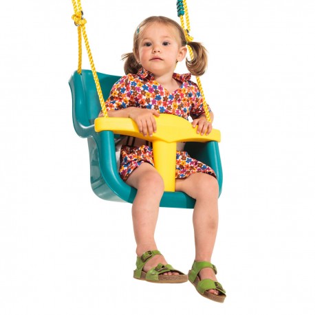 Leagăn baby din plastic Galben - Turcoaz