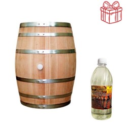 Butoi lemn masiv salcâm pentru vin 100 L + Cadou Soluție curățare butoaie-1