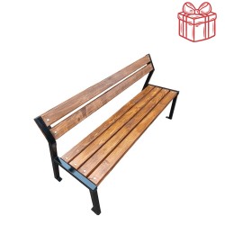 Bancă parc cadru metalic Aramo - Ofertă 18 + 1 Cadou-1