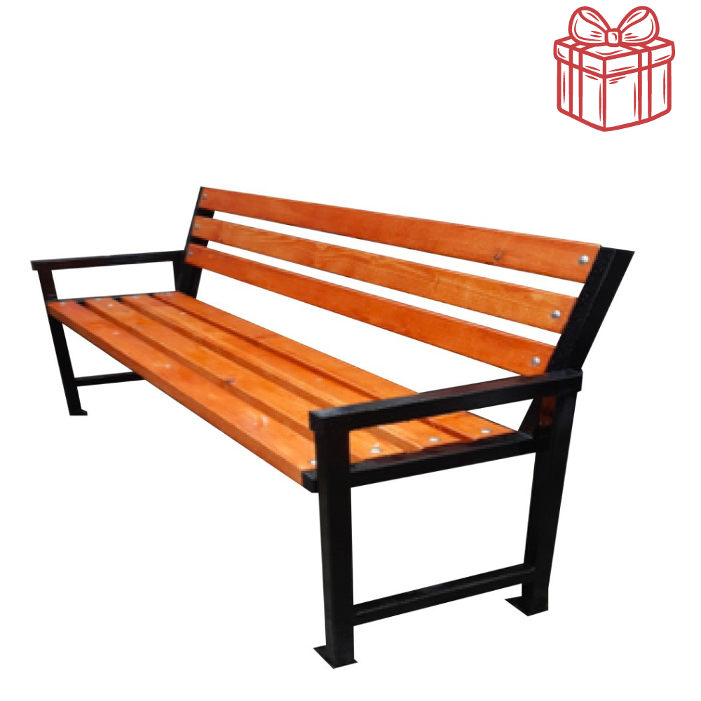 Bancă parc cu cadru metalic Terie - Ofertă 18 + 1 Cadou