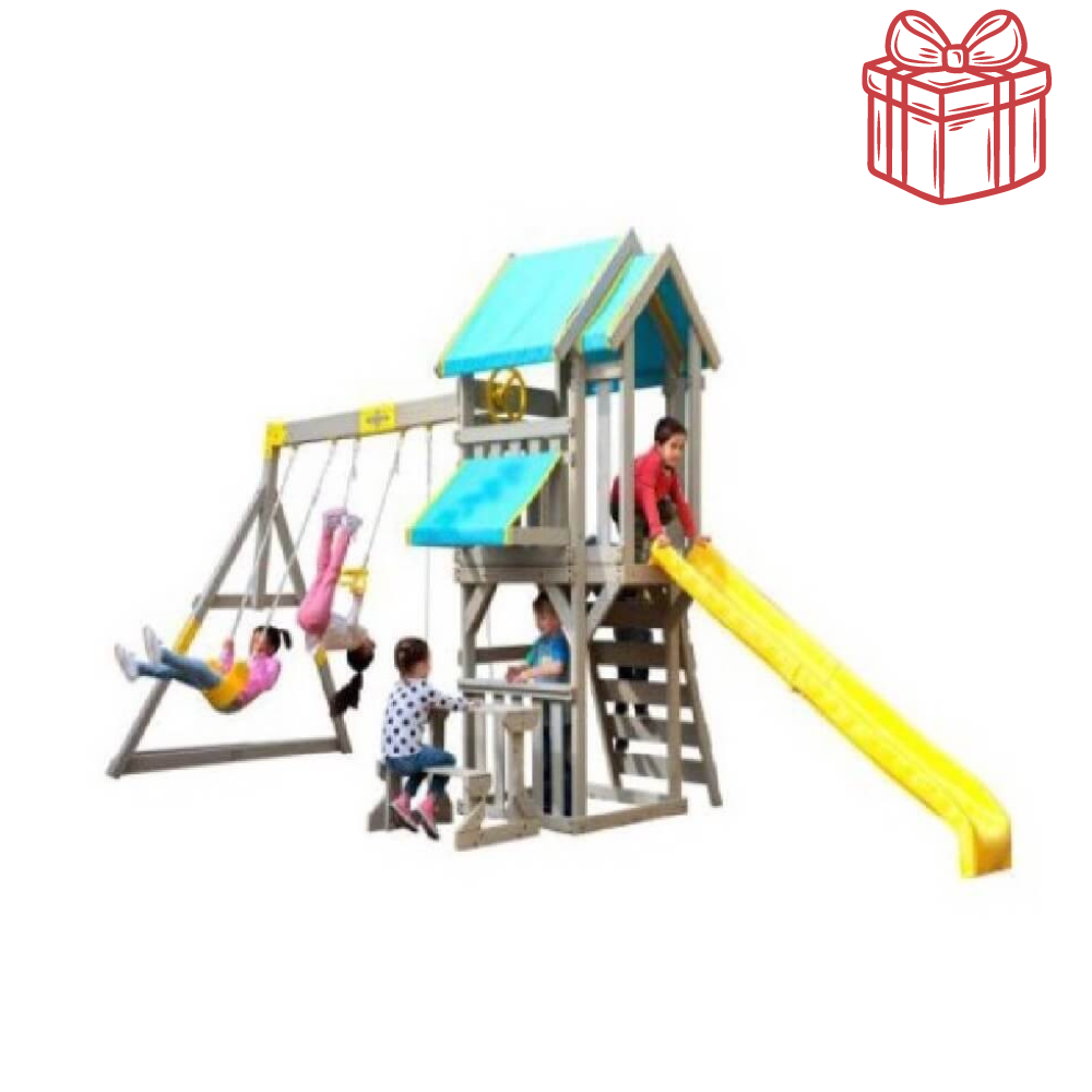 Complex de joacă + Cadou leagăne și tobogan, Seacove Deluxe Kidkraft