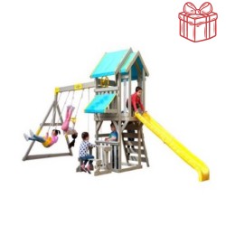 Complex de joacă + Cadou leagăne și tobogan, Seacove Deluxe Kidkraft-1