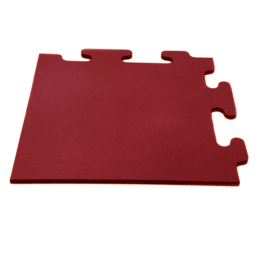 Capăt pavele de cauciuc plane tip puzzle Colonial 50 x 50 x 2 cm roșu