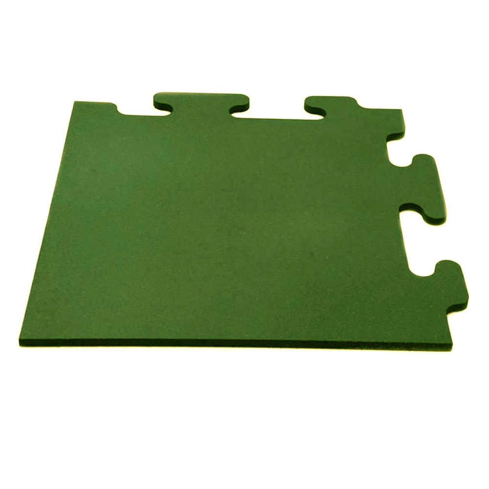 Capăt pavele de cauciuc plane tip puzzle Colonial 50 x 50 x 2 cm verde
