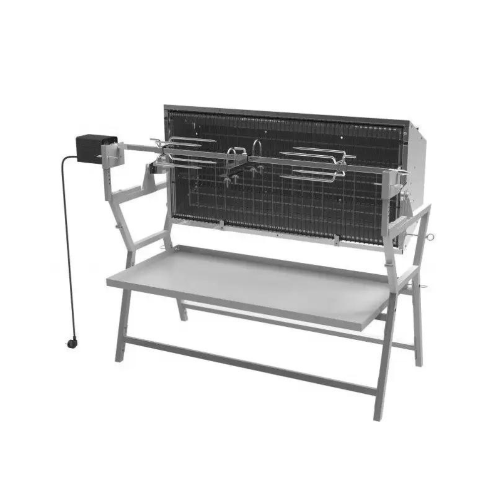 Grătar pe cărbuni cu rotisor electric Cattara, 30 kg, oțel