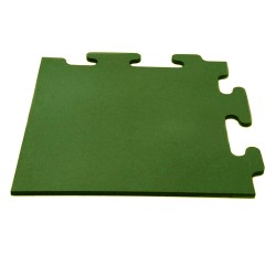 Capăt pavele de cauciuc plane tip puzzle Colonial 50 x 50 cm 3 cm Verde