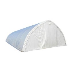 Cort semirotund profesional industrial tip hală 9,15x12 m, diametru țevi 40x70 mm, alb-2