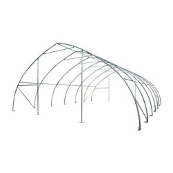 Cort semirotund profesional industrial tip hală 9,15x20 m, diametru țevi 40x70 mm, alb-3