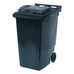 Pubelă gunoi tip europubelă HDPE 120 litri, Neagră-1