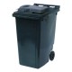Pubelă gunoi tip europubelă HDPE 120 litri, Neagră