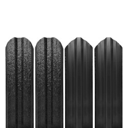 Șipcă metalică gard Lucius 0,5 mm x 11,5 cm Negru mat structurat (RAL 9005) + CADOU Șuruburi-1