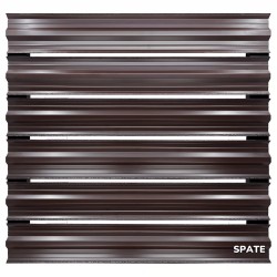 Șipcă metalică orizontală gard Lucius 0,5 mm x 11,5 cm Maro închis structurat (RAL 8019)-2