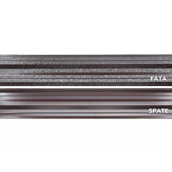 Șipcă metalică orizontală gard Lucius 0,5 mm x 11,5 cm Maro închis structurat (RAL 8019)-3