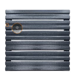 Șipcă metalică orizontală gard Lucius 0,5 mm x 11,5 cm Gri mat structurat (RAL 7024)-1