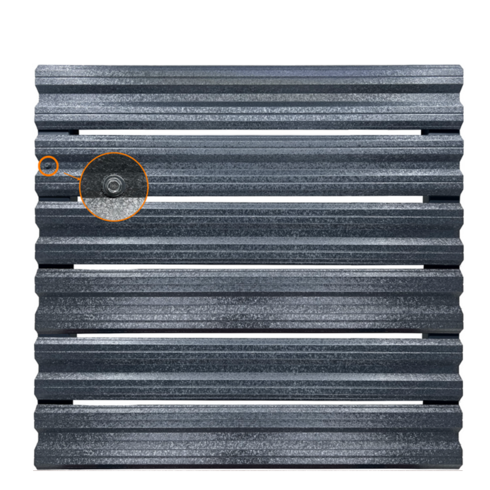 Șipcă metalică orizontală gard Lucius 0,5 mm x 11,5 cm Gri mat structurat (RAL 7024)