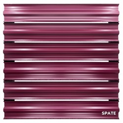 Șipcă metalică orizontală gard Lucius 0,5 mm x 11,5 cm Vișiniu mat structurat (RAL 3005)-2