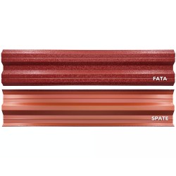 Șipcă metalică orizontală gard Lucius 0,5 mm x 11,5 cm Cărămiziu mat structurat (3009)-4