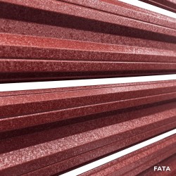 Șipcă metalică orizontală gard Lucius 0,5 mm x 11,5 cm Cărămiziu mat structurat (3009)-5