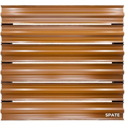 Șipcă metalică orizontală gard Lucius 0,4 mm x 11,5 cm Stejar multi-gloss-2