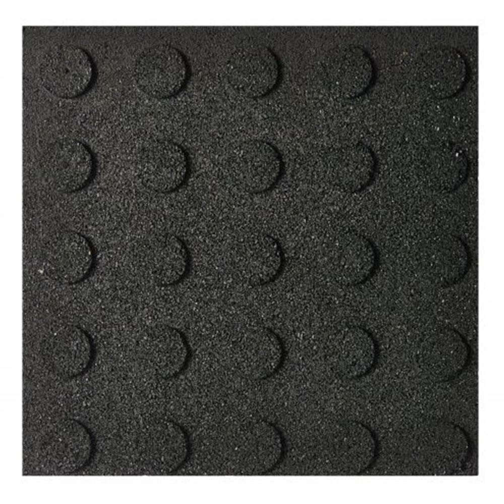 Pavele cauciuc alveolare Colonial 50x50x2 cm negru