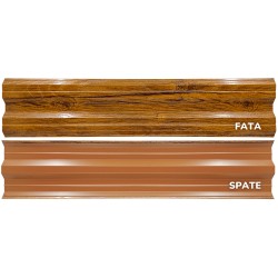 Șipcă metalică orizontală gard Lucius 0,4 mm x 11,5 cm Stejar multi-gloss-3