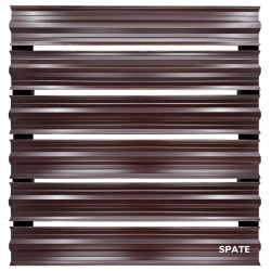 Șipcă metalică orizontală gard Lucius 0,4 mm x 11,5 cm Mahon multi-gloss-2