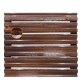 Șipcă metalică orizontală gard Lucius 0,5 mm x 11,5 cm, față-spate Nuc multi-gloss