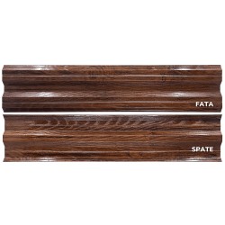Șipcă metalică orizontală gard Lucius 0,5 mm x 11,5 cm, față-spate Nuc multi-gloss-3