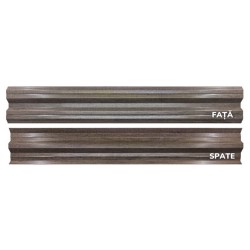 Șipcă metalică orizontală gard Lucius 0,5 mm x 11,5 cm, față-spate Mesteacăn multi-gloss-2