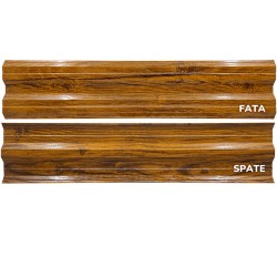 Șipcă metalică orizontală gard Lucius 0,5 mm x 11,5 cm, față-spate Stejar multi-gloss-3