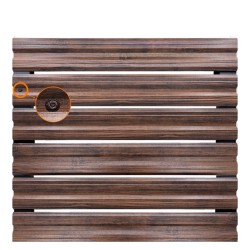Șipcă metalică orizontală gard Lucius 0,5 mm x 11,5 cm, față-spate Mahon multi-gloss-1