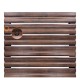 Șipcă metalică orizontală gard Lucius 0,5 mm x 11,5 cm, față-spate Mahon multi-gloss
