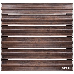 Șipcă metalică orizontală gard Lucius 0,5 mm x 11,5 cm, față-spate Mahon multi-gloss-2