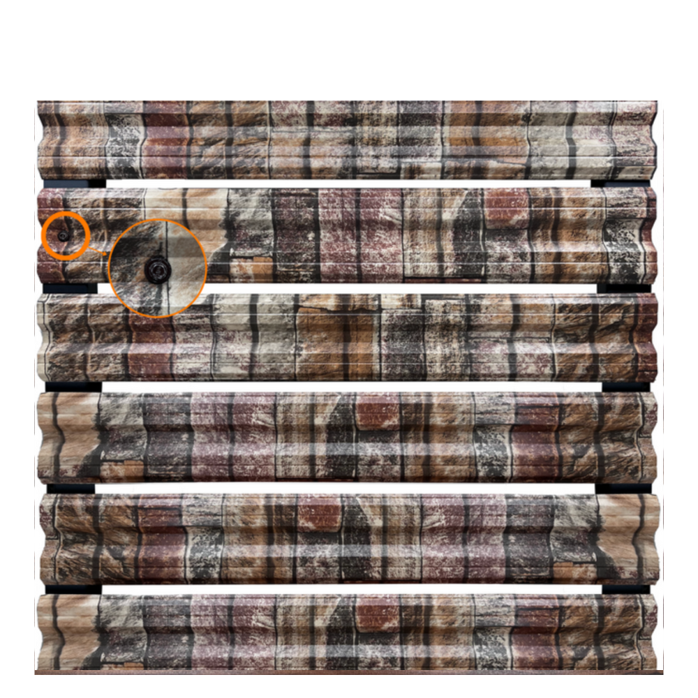 Șipcă metalică orizontală gard Lucius 0,4 mm x 11,5 cm Granit mat