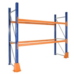 Extensie raft depozit MECALUX Second Hand pentru paleți H290 x L270 x A100 cm cu 3 niveluri-1