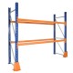 Extensie raft depozit MECALUX Second Hand pentru paleți H290 x L270 x A100 cm cu 3 niveluri